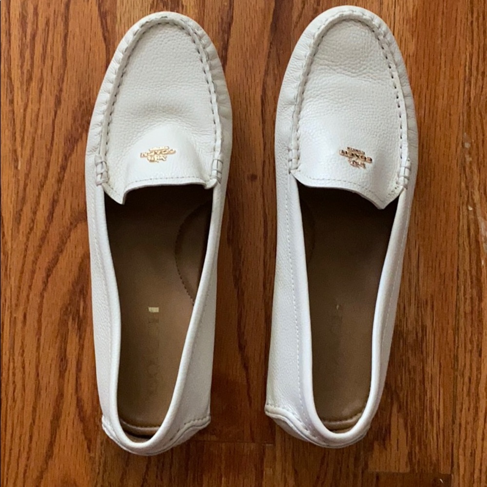 Coach White Loafers